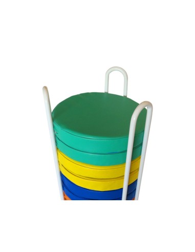 Carro portacojines sumo didactic 12 pufs colores surtidos 35 40 cm diametro x 82 cm