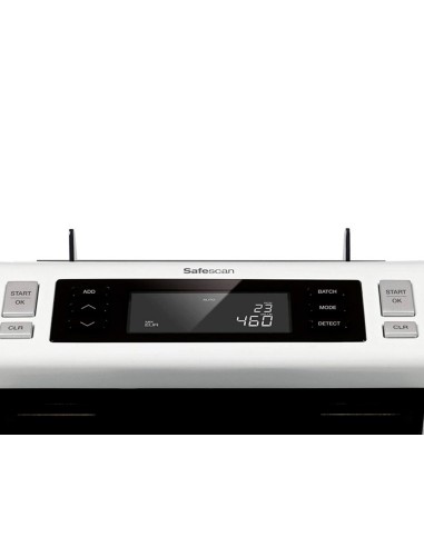 Contador totalizador de billetes safescan 2265 cuenta euro libra mezclados verifica uv mg color tamano y espesor