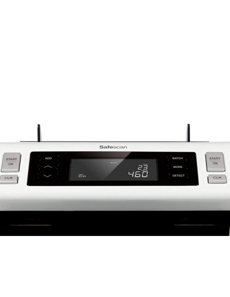 Contador totalizador de billetes safescan 2265 cuenta euro libra mezclados verifica uv mg color tamano y espesor