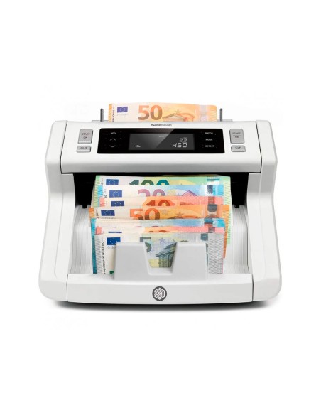 Contador totalizador de billetes safescan 2265 cuenta euro libra mezclados verifica uv mg color tamano y espesor