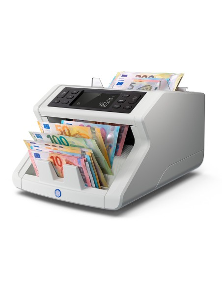 Contador totalizador de billetes safescan 2265 cuenta euro libra mezclados verifica uv mg color tamano y espesor