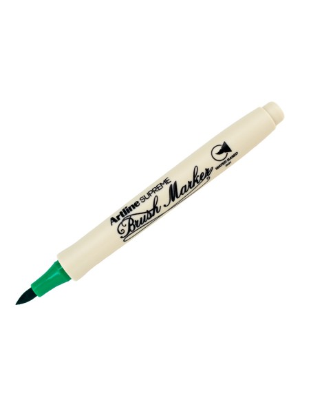 Rotulador artline supreme brush epfs pintura base de agua punta tipo pincel trazo fino verde