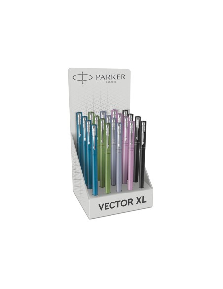 Pluma parker vector xl plumin f expositor de 20 unidades colores surtidos Pluma parker vector xl plumin f expositor de 20 unidades colores surtidos