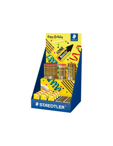 Expositor sobremesa staedtler noris 120 diseno feliz aniversario 152 unidades surtidas 383x382x250 mm