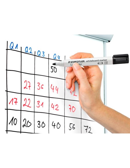 Rotulador staedtler lumocolor 351 para pizarra blanca punta redonda 2 mm recargable color negro