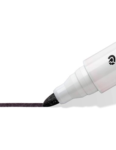 Rotulador staedtler lumocolor 351 para pizarra blanca punta redonda 2 mm recargable color negro