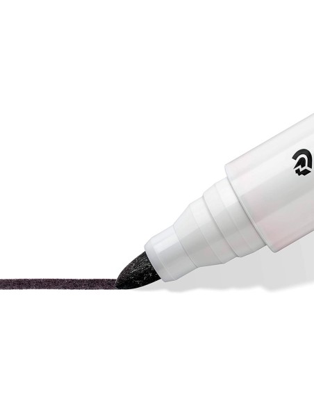 Rotulador staedtler lumocolor 351 para pizarra blanca punta redonda 2 mm recargable color negro