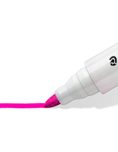Rotulador staedtler lumocolor 351 para pizarra blanca punta redonda 2 mm recargable color rosa