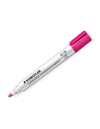 Rotulador staedtler lumocolor 351 para pizarra blanca punta redonda 2 mm recargable color rosa