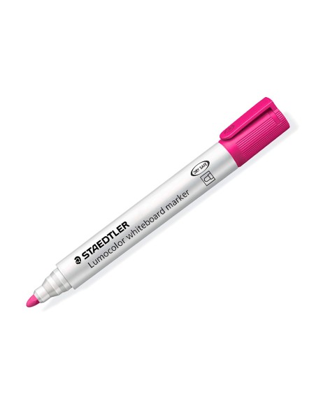 Rotulador staedtler lumocolor 351 para pizarra blanca punta redonda 2 mm recargable color rosa