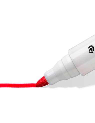 Rotulador staedtler lumocolor 351 para pizarra blanca punta redonda 2 mm recargable color rojo