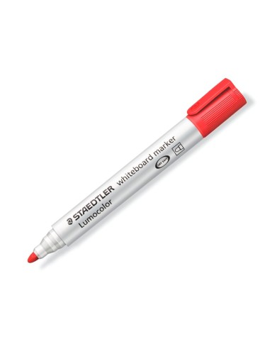Rotulador staedtler lumocolor 351 para pizarra blanca punta redonda 2 mm recargable color rojo