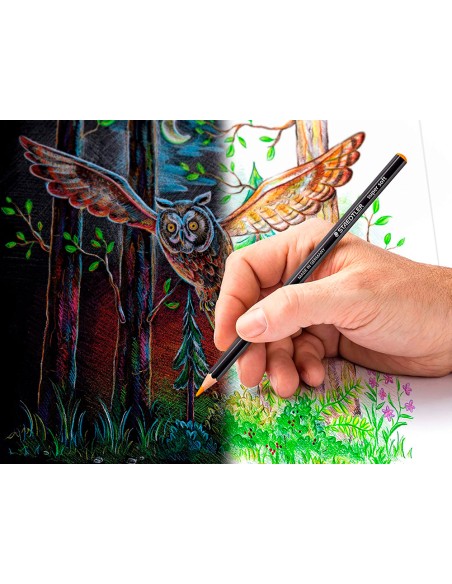 Lapices de colores staedtler super soft caja metal de 12 colores surtidos