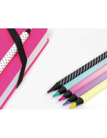 Lapices de colores milan sunset mina gruesa 35 mm caja de 6 unidades colores surtidos