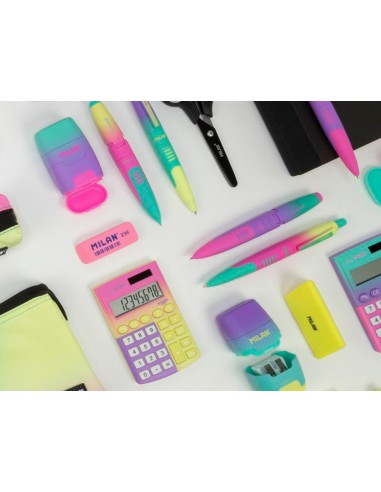 Portaminas milan compact sunset 07 mm con goma de borrar colores surtidos