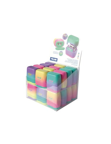 Sacapuntas milan compact sunset plastico 2 usos colores surtidos