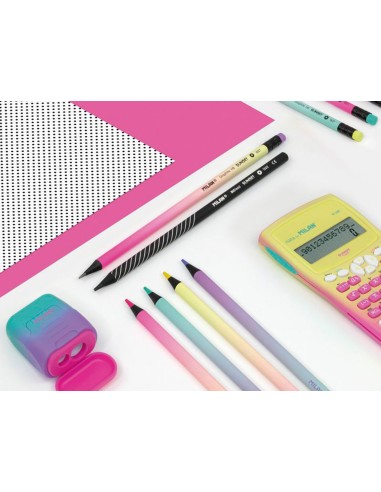 Sacapuntas milan compact sunset plastico 2 usos colores surtidos