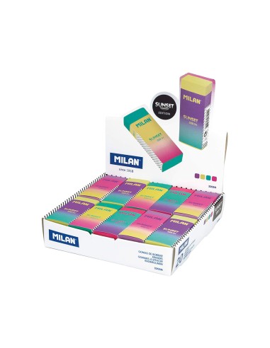 Goma de borrar milan nata 320 sunset colores surtidos