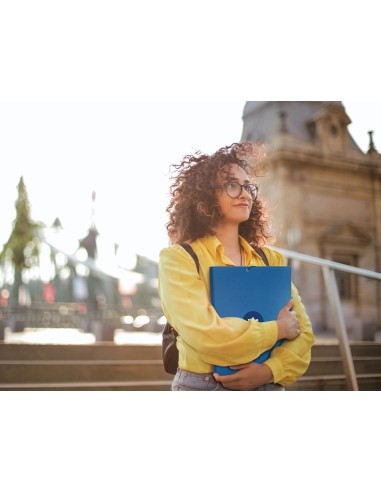 Carpeta antartik gomas a4 3 solapas carton forrado azul oscuro