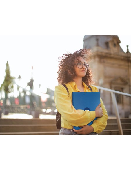 Carpeta antartik gomas a4 3 solapas carton forrado azul oscuro