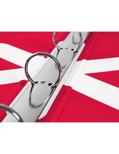 Carpeta antartik a4 forrada 4 anillas 25 mm redondas color frambuesa