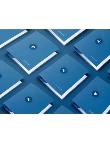 Carpeta antartik a4 forrada 4 anillas 25 mm redondas color azul oscuro