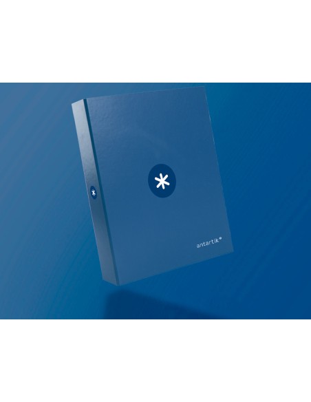 Carpeta antartik a4 forrada 4 anillas 25 mm redondas color azul oscuro