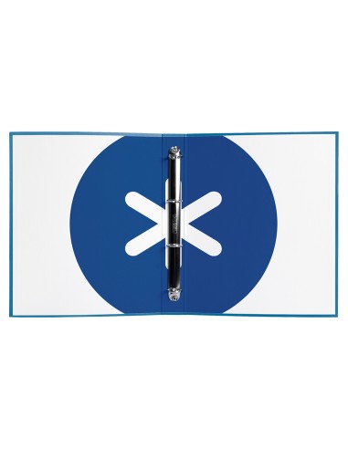 Carpeta antartik a4 forrada 4 anillas 25 mm redondas color azul oscuro