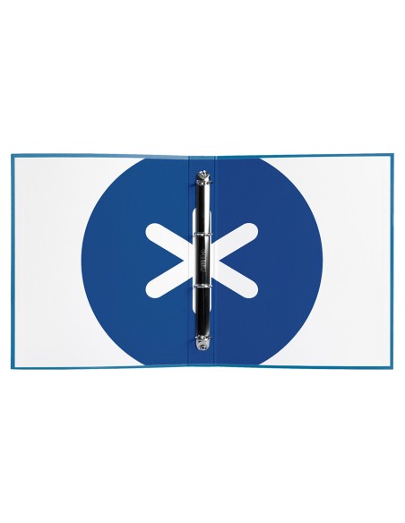 Carpeta antartik a4 forrada 4 anillas 25 mm redondas color azul oscuro