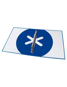 Carpeta antartik a4 forrada 4 anillas 25 mm redondas color azul oscuro