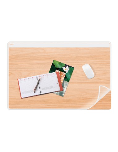 Vade de sobremesa cep silva bambu con solapa transparente 585x385x2 mm