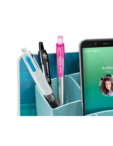 Organizador de sobremesa cep riviera plastico 8 departamentos color verde agua 143x158x93 mm