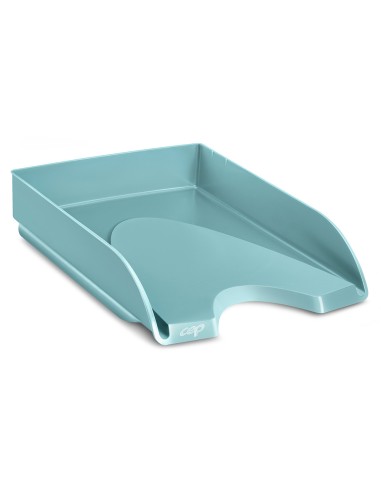 Bandeja sobremesa cep riviera plastico color verde agua 348x257x66 mm