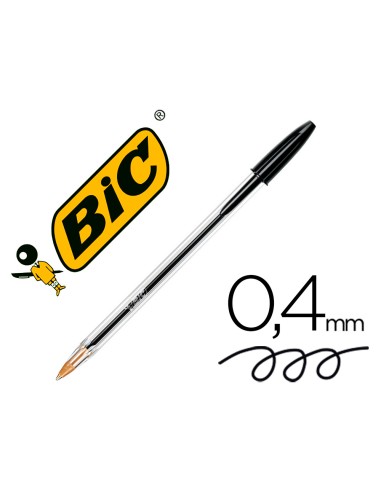 Boligrafo bic cristal original bolsa de 5 unidades negros