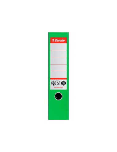 Archivador de palanca esselte n 1 co2 neutral din a4 carton forrado lomo 75 mm verde vivida
