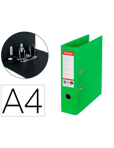 Archivador de palanca esselte n 1 co2 neutral din a4 carton forrado lomo 75 mm verde vivida