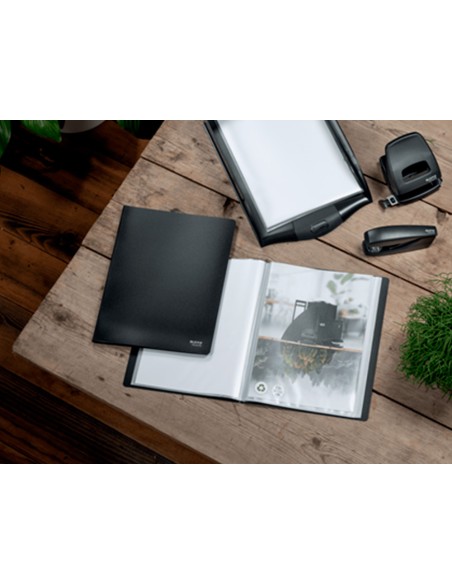 Carpeta leitz recycle escaparate din a4 20 fundas polipropileno negro