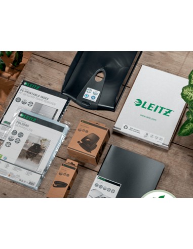 Archivador de palanca leitz recycle din a4 carton reciclado y reciclable 100 180 lomo 80 mm negro