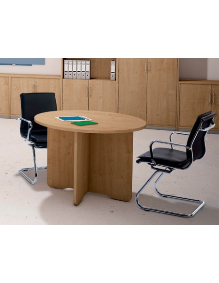 Mesa de reunion rocada redonda 3006aw02 estructura madera en aspas color blanco tablero gris 120cm diametro Mesa de reunion rocada redonda 3006aw02 estructura madera en aspas color blanco tablero gris 120cm diametro