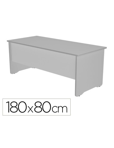 Mesa de oficina rocada work 2003ab02 aluminio gris 180x80 cm