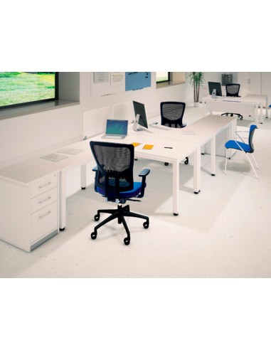 Mesa de oficina rocada executive 2003ad04 aluminio blanco 180x80 cm