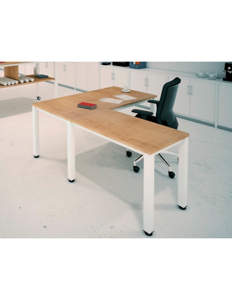 Mesa de oficina rocada executive 2001ad04 aluminio blanco 140x80 cm Mesa de oficina rocada executive 2001ad04 aluminio blanco 140x80 cm