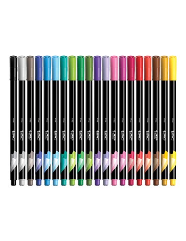 Rotulador bic intensity fine punta de fibra 04 mm expositor 192 unidades colores surtidos 160x130x345 mm