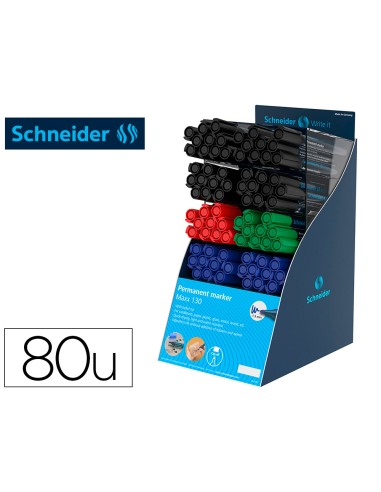 Rotulador schneider maxx 130 permanente punta redonda 1 3 mm reciclado 95 exp80 unidades stdas 218x315x168 mm