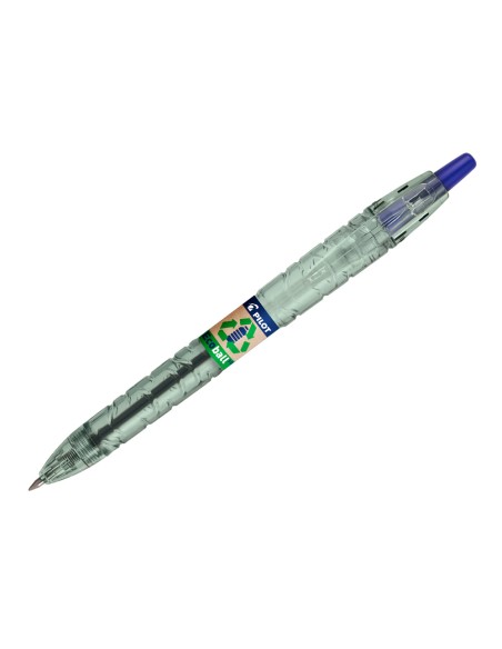 Boligrafo pilot ecoball plastico reciclado tinta aceite punta de bola 1 mm color azul