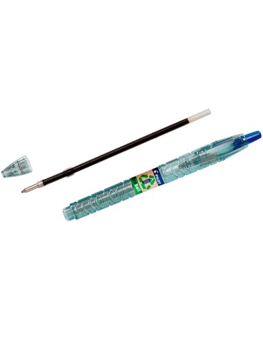 Boligrafo pilot ecoball plastico reciclado tinta aceite punta de bola 1 mm color azul