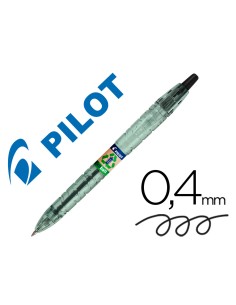 Boligrafo pilot ecoball plastico reciclado tinta aceite punta de bola 1 mm color negro