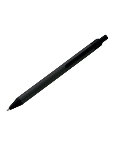 Boligrafo belius potsdam negro cuerpo fibra carbon tinta gel azul en estuche