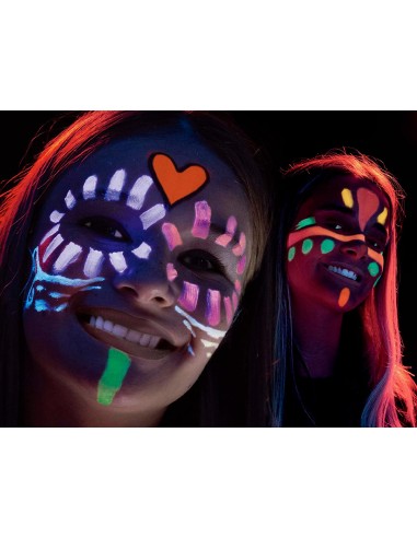 Barra de maquillaje carioca mask up neon metallic expositor 12 blister de 2 barras colores surtidos