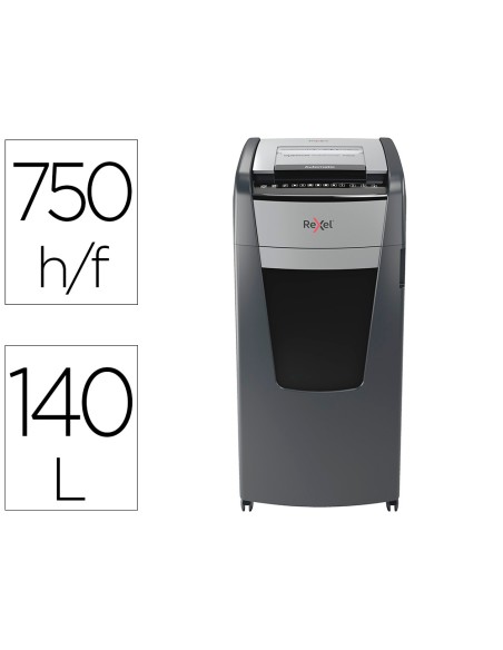 Destructora de documentos rexel optimum auto 750x eu capacidad 750 hojas particulas destruye grapas